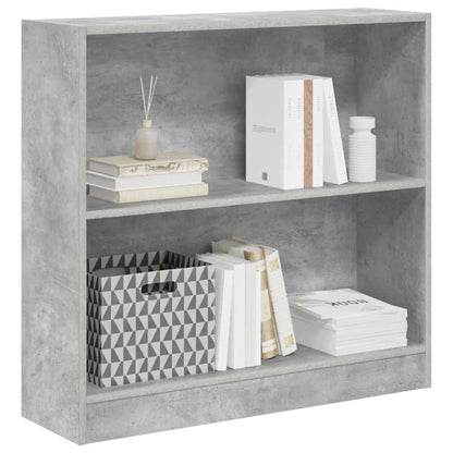Libreria Grigio Cemento 80x24x75 cm in Legno Multistrato | homemem39