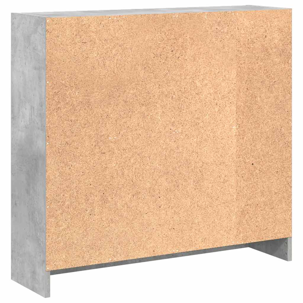 Libreria Grigio Cemento 80x24x75 cm in Legno Multistrato | homemem39