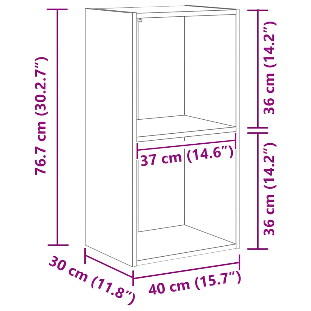 Libreria Bianca 40x30x76,5 cm in Legno Multistrato | homemem39