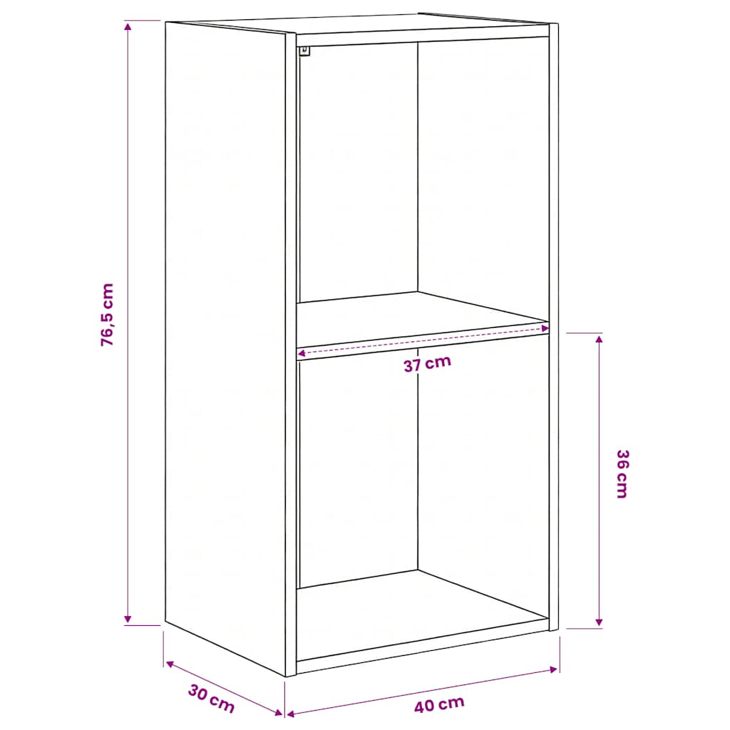 Libreria 5 Ripiani Rovere Sonoma 40x30x76,5cm Legno Multistrato | homemem39