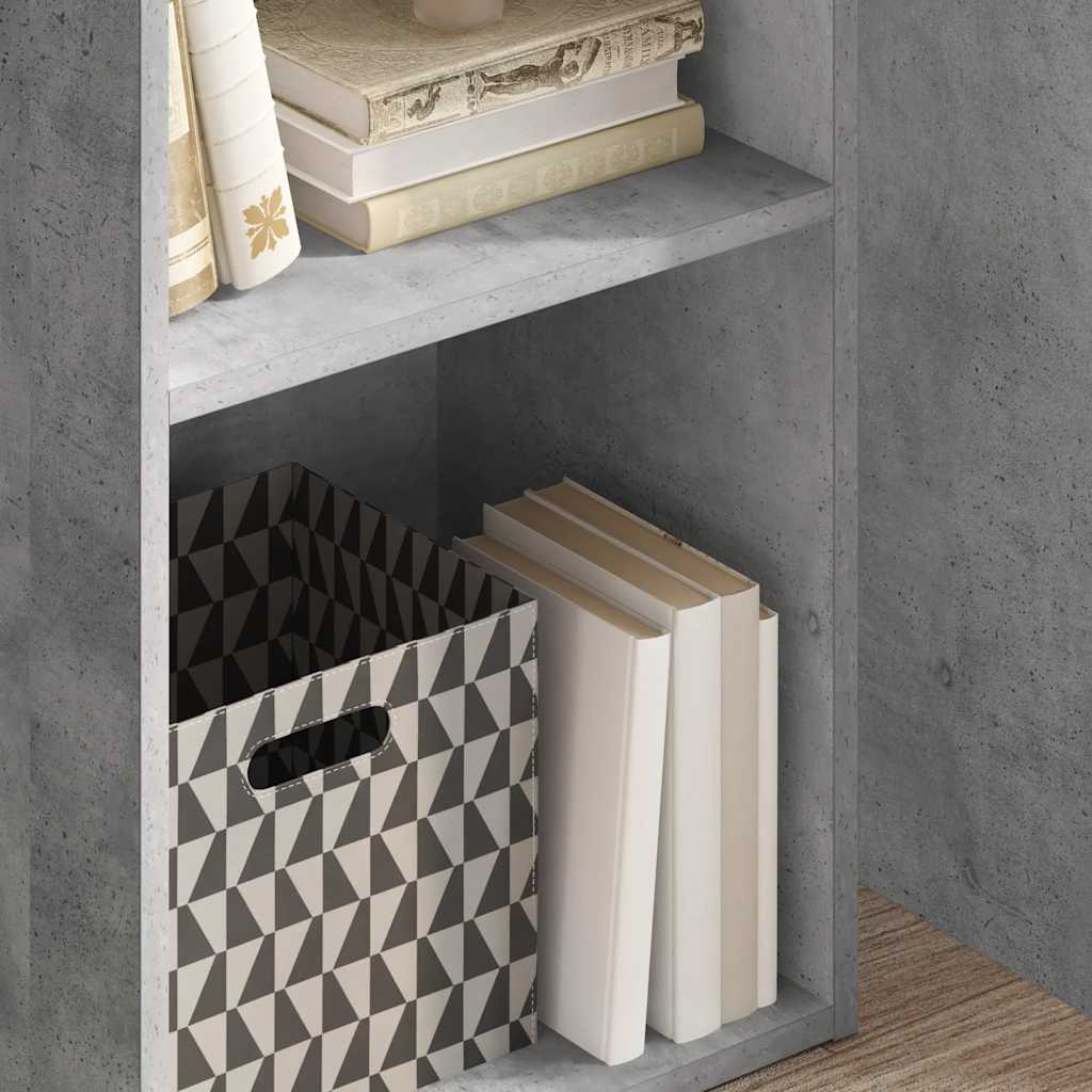 Libreria 5 Ripiani Grigio Cemento 40x30x76,5 Legno Multistrato | homemem39
