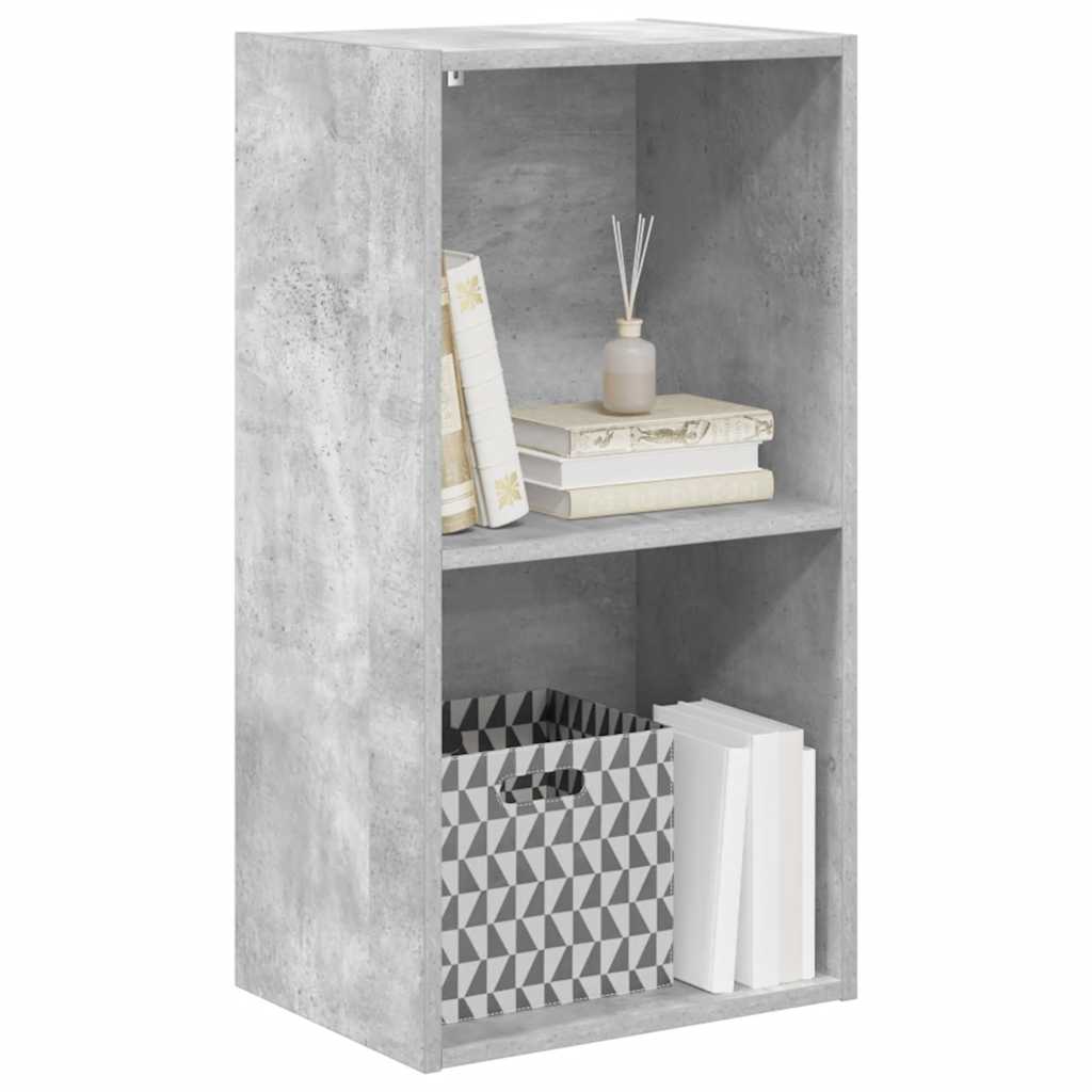 Libreria 5 Ripiani Grigio Cemento 40x30x76,5 Legno Multistrato | homemem39