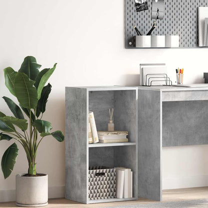Libreria 5 Ripiani Grigio Cemento 40x30x76,5 Legno Multistrato | homemem39