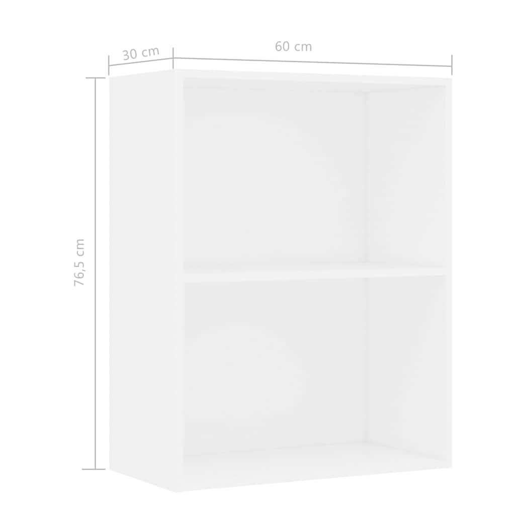 Libreria Bianca 60x30x76,5 cm in Legno Multistrato | homemem39