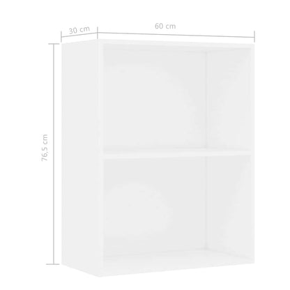 Libreria Bianca 60x30x76,5 cm in Legno Multistrato | homemem39