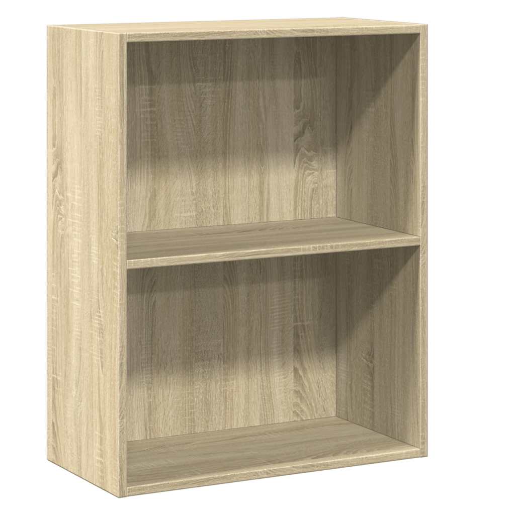 Libreria 2 Ripiani Rovere Sonoma 60x30x76,5cm Legno Multistrato | homemem39