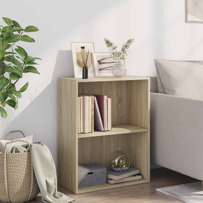 Libreria 2 Ripiani Rovere Sonoma 60x30x76,5cm Legno Multistrato | homemem39