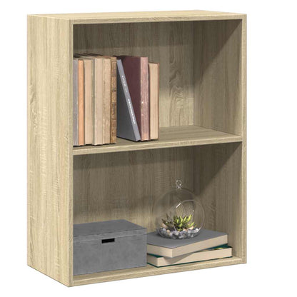 Libreria 2 Ripiani Rovere Sonoma 60x30x76,5cm Legno Multistrato | homemem39
