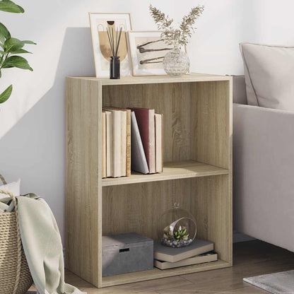Libreria 2 Ripiani Rovere Sonoma 60x30x76,5cm Legno Multistrato | homemem39
