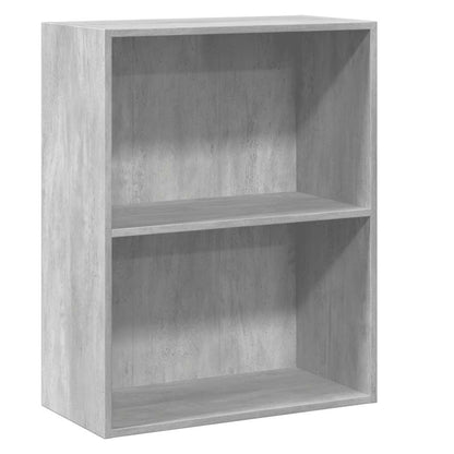 Libreria 2 Ripiani Grigio Cemento 60x30x76,5 Legno Multistrato | homemem39