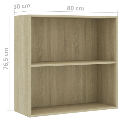 Libreria Rovere Sonoma 80x30x76,5 cm in Legno Multistrato | homemem39