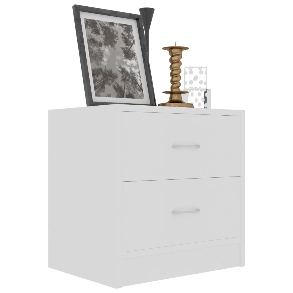 Comodino Bianco 40x30x40 cm Legno Ingegnerizzato - homemem39