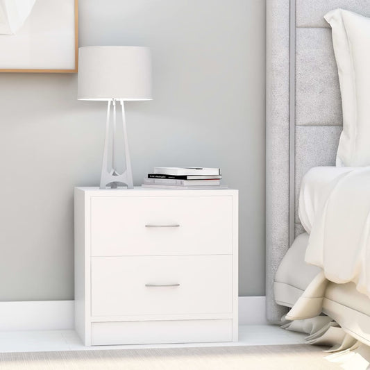 Comodino Bianco 40x30x40 cm Legno Ingegnerizzato - homemem39