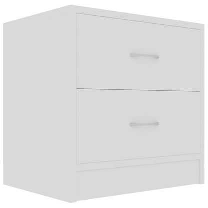Comodini Bianchi 2 pz 40x30x40 cm in Legno Multistrato - homemem39