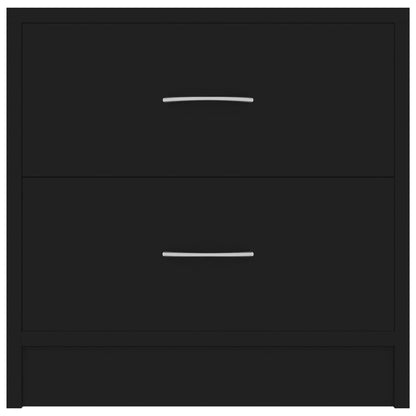 Comodini Neri 2 pz 40x30x40 cm in Legno Multistrato - homemem39