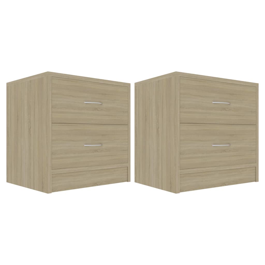 Comodini Rovere Sonoma 2 pz 40x30x40 cm in Legno Multistrato - homemem39