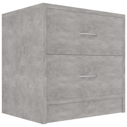 Comodini 2 pz Grigio Cemento 40x30x40 cm in Legno Multistrato