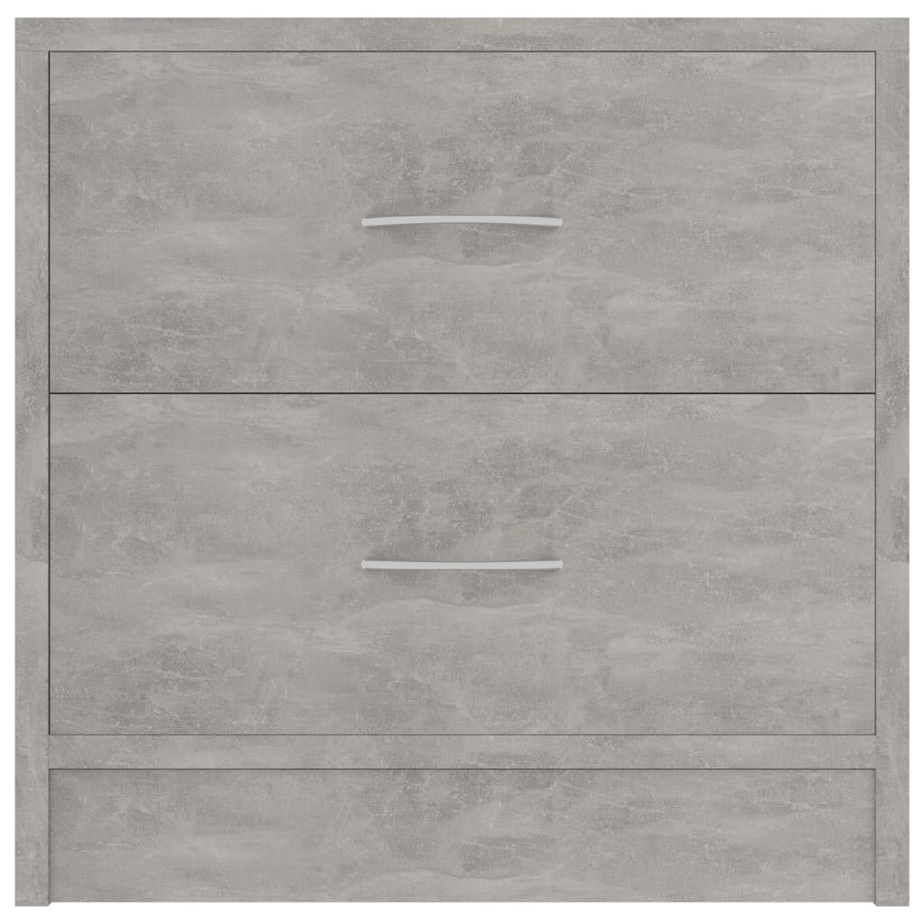 Comodini 2 pz Grigio Cemento 40x30x40 cm in Legno Multistrato