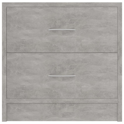 Comodini 2 pz Grigio Cemento 40x30x40 cm in Legno Multistrato