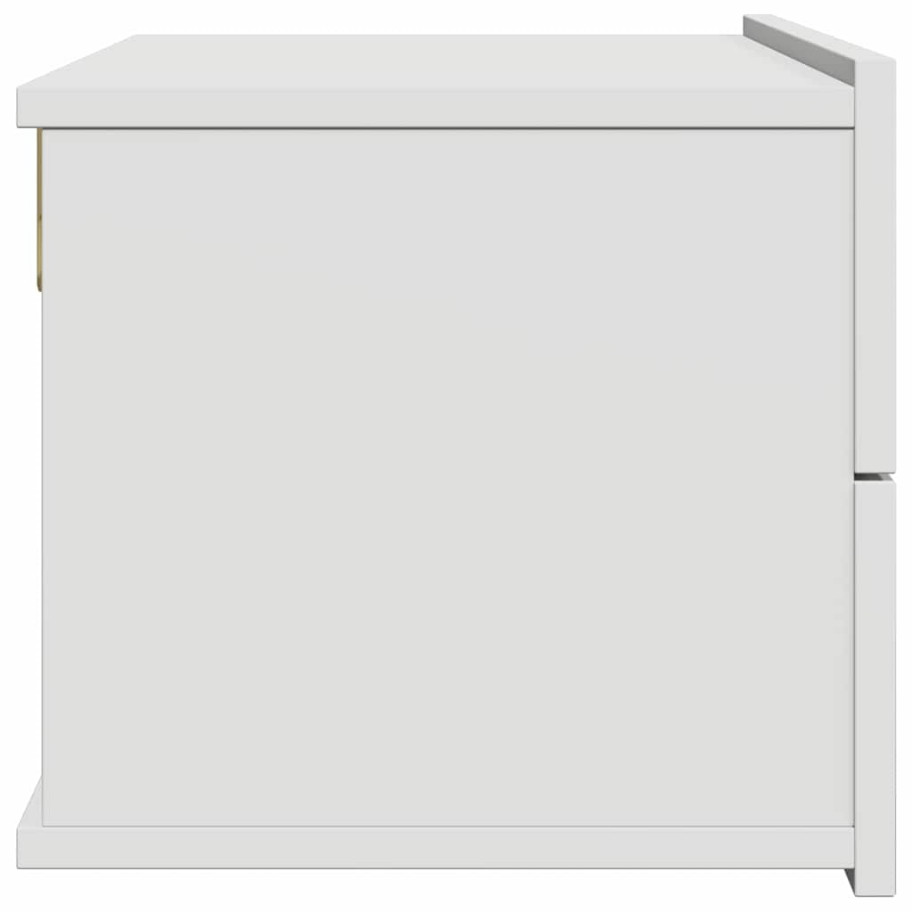 Comodino Bianco 40x30x30 cm in Legno Multistrato - homemem39