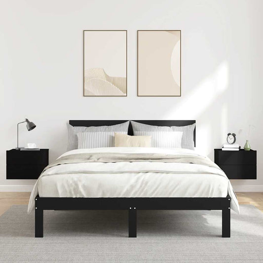 Comodini 2 pz Neri 40x30x30 cm in Legno Multistrato - homemem39