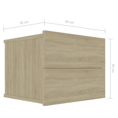 Comodini 2 pz Rovere Sonoma 40x30x30 cm in Legno Multistrato - homemem39