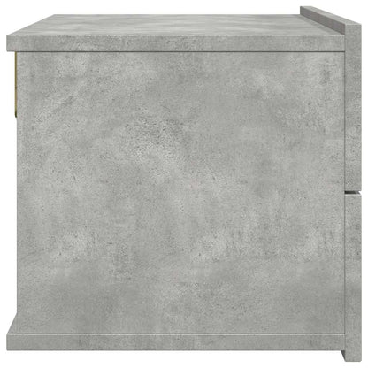 Comodino Grigio Cemento 40x30x30 cm in Legno Multistrato
