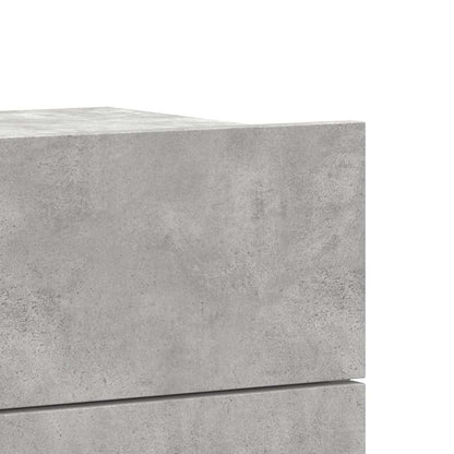 Comodino Grigio Cemento 40x30x30 cm in Legno Multistrato