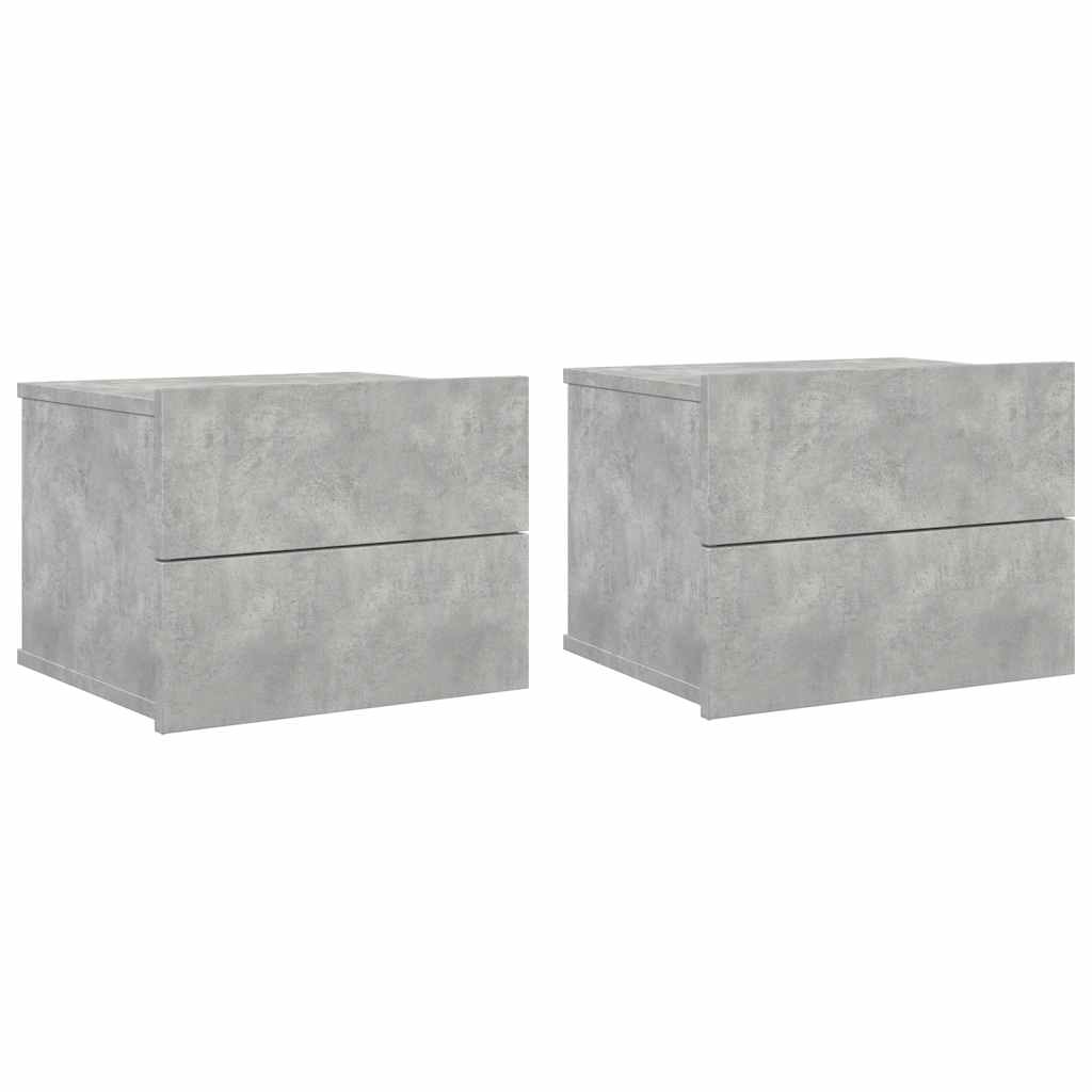 Comodini 2 pz Grigio Cemento 40x30x30 cm in Legno Multistrato - homemem39