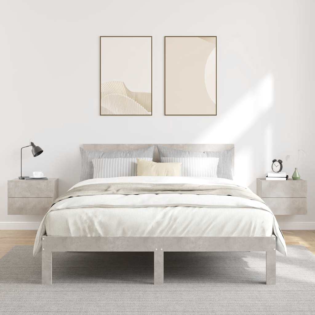 Comodini 2 pz Grigio Cemento 40x30x30 cm in Legno Multistrato - homemem39