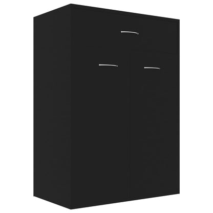 Scarpiera Nera 60x35x84 cm in Legno Multistrato - homemem39