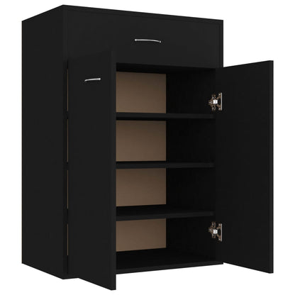 Scarpiera Nera 60x35x84 cm in Legno Multistrato - homemem39
