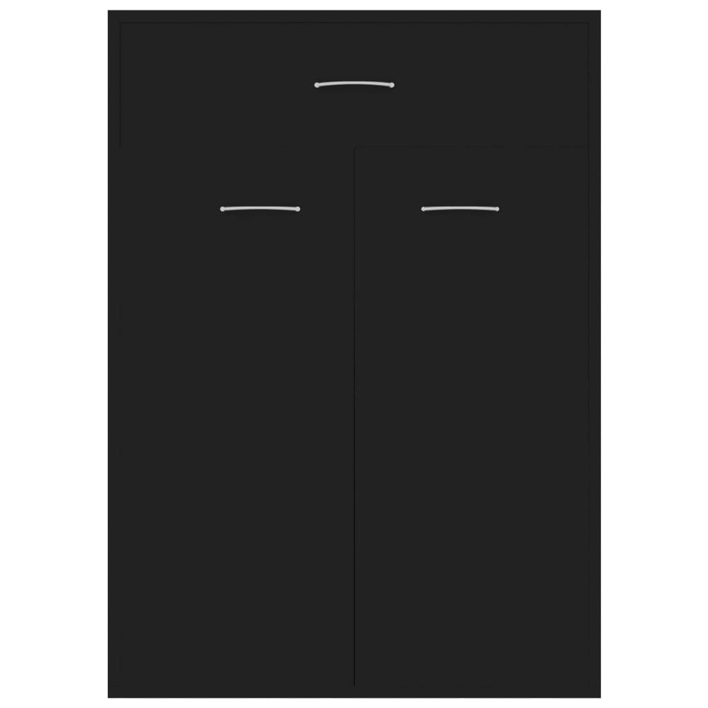 Scarpiera Nera 60x35x84 cm in Legno Multistrato - homemem39