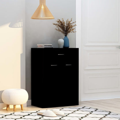 Scarpiera Nera 60x35x84 cm in Legno Multistrato - homemem39