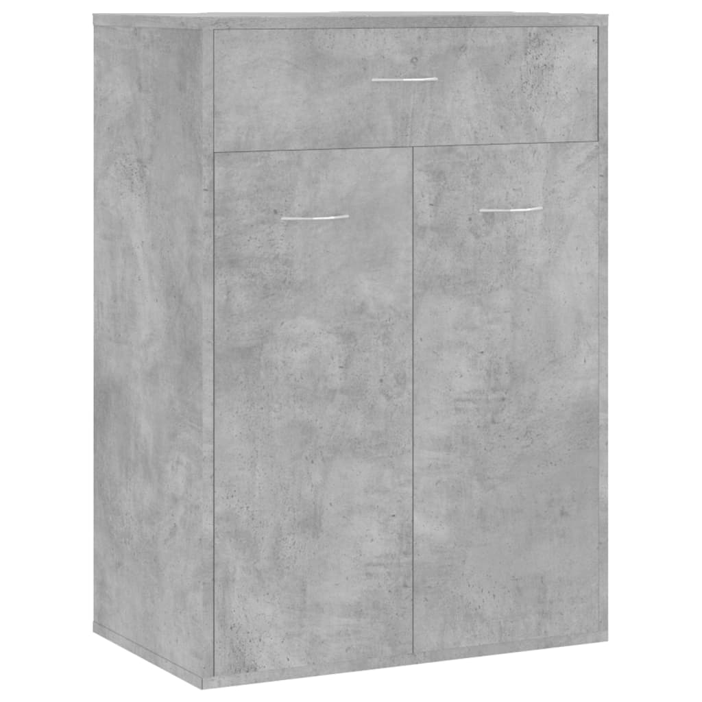 Scarpiera Grigio Cemento 60x35x84 cm in Legno Multistrato - homemem39