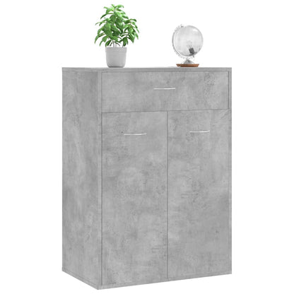 Scarpiera Grigio Cemento 60x35x84 cm in Legno Multistrato - homemem39