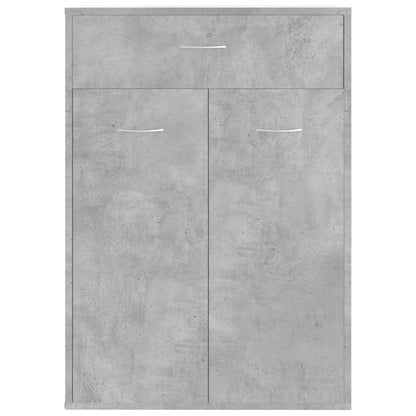 Scarpiera Grigio Cemento 60x35x84 cm in Legno Multistrato - homemem39
