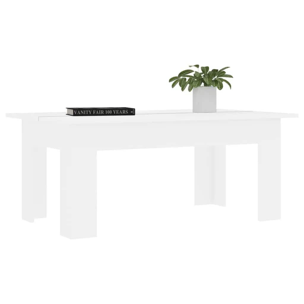 Tavolino da Salotto Bianco 100x60x42 cm in Legno Multistrato | homemem39
