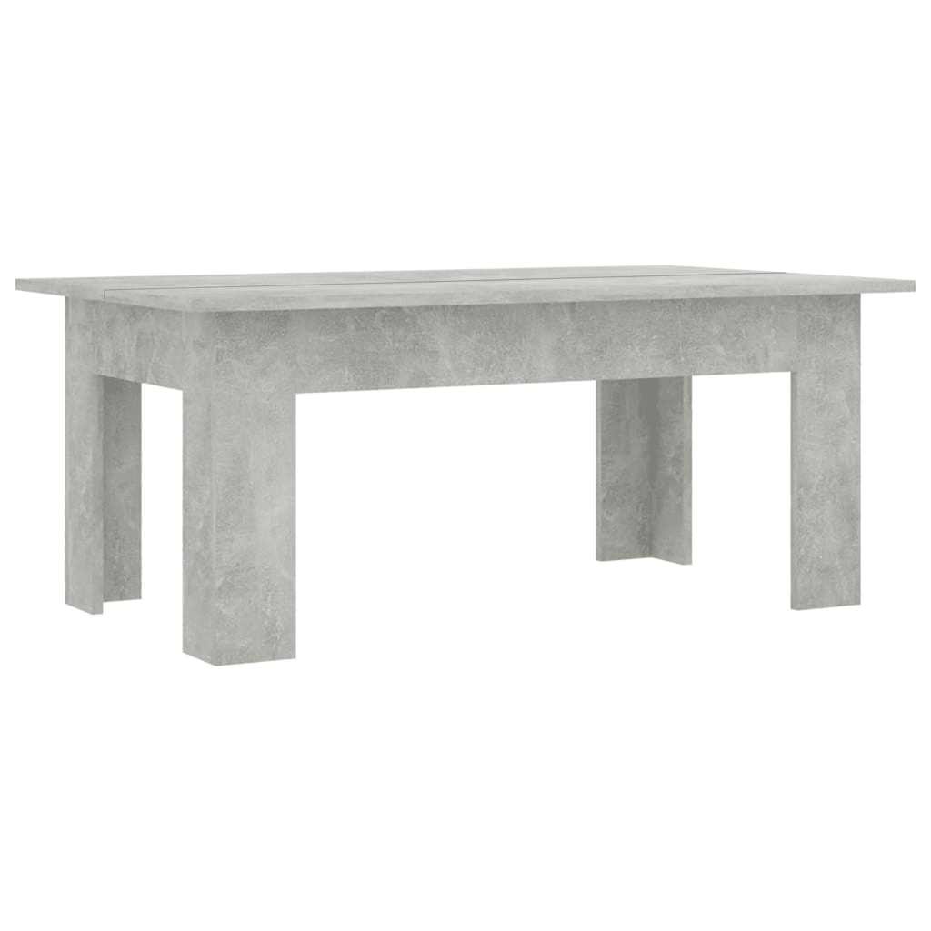 Tavolino Salotto Grigio Cemento 100x60x42 cm Legno Multistrato | homemem39