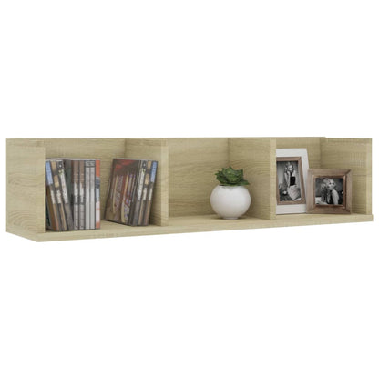 Scaffale Porta CD a Parete Rovere Sonoma 75x18x18cm Multistrato | homemem39