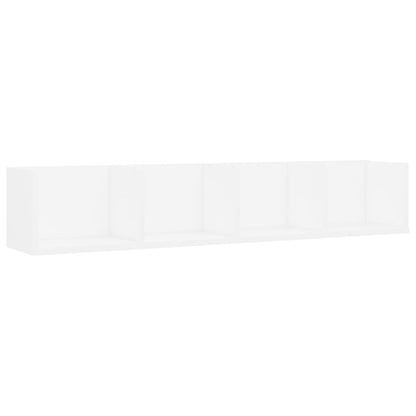 Scaffale Porta CD a Parete Bianco 100x18x18 cm in Multistrato | homemem39