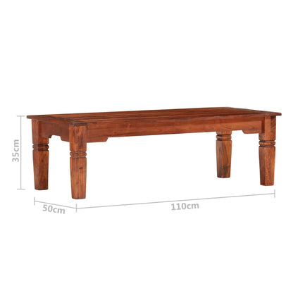 Tavolino da Salotto 110x50x35 cm in Legno Massello di Acacia | homemem39