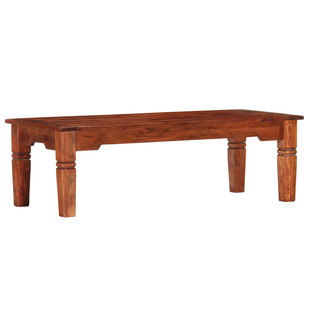 Tavolino da Salotto 110x50x35 cm in Legno Massello di Acacia | homemem39