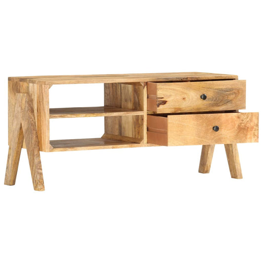 Mobile Porta TV 97x35x47 cm in Legno Massello di Mango - homemem39