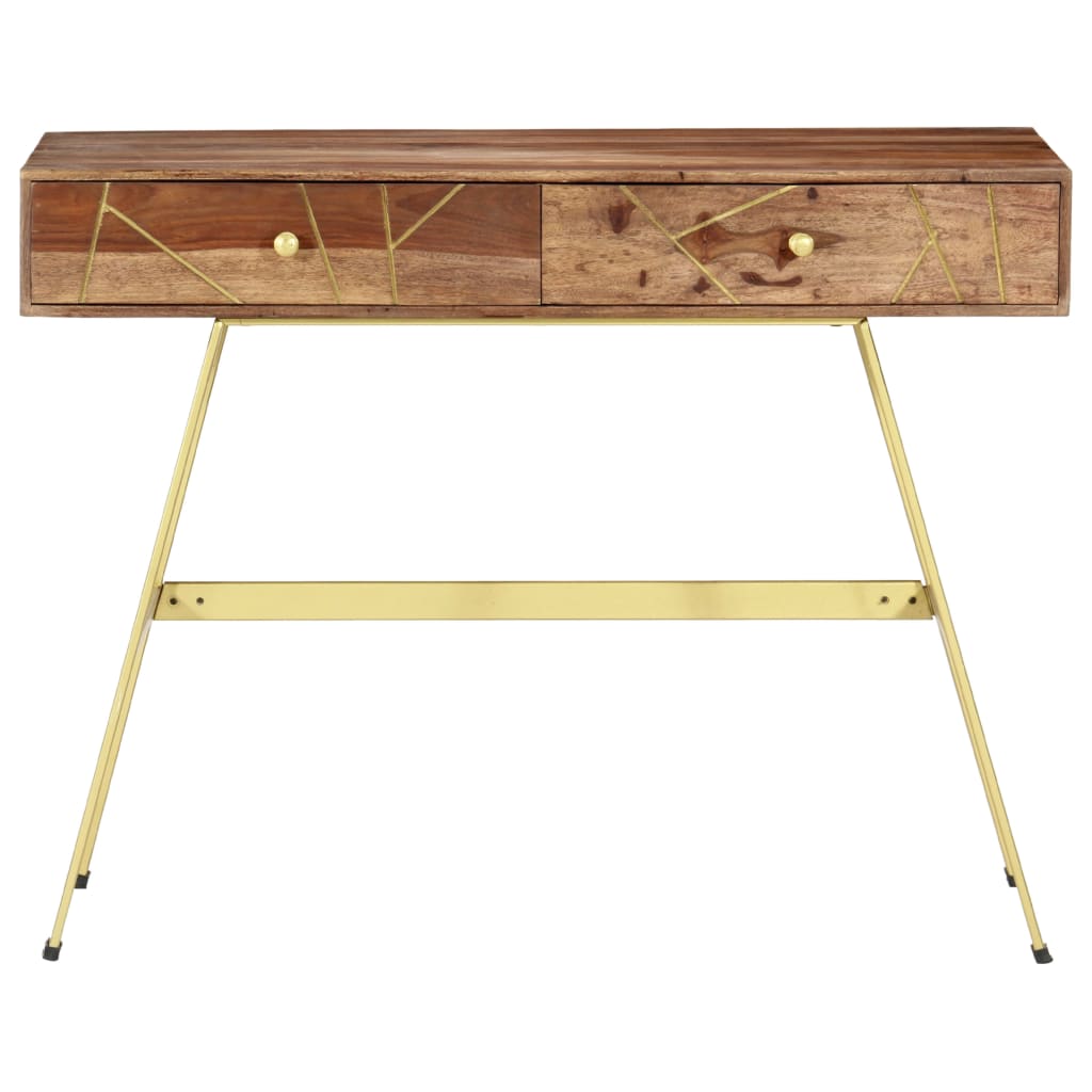 Scrivania con Cassetti 100x55x75 cm Legno Massello di Acacia - homemem39