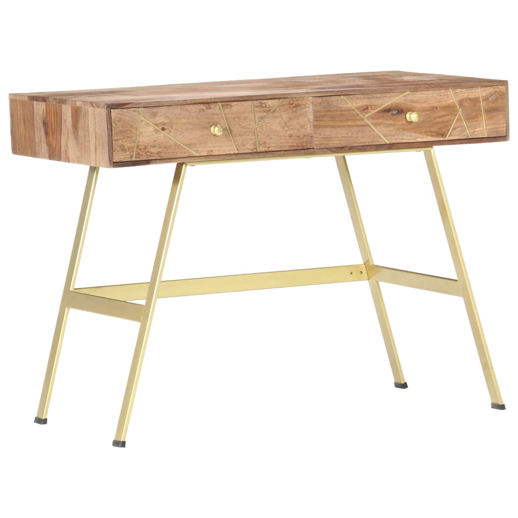 Scrivania con Cassetti 100x55x75 cm Legno Massello di Acacia - homemem39