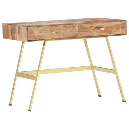 Scrivania con Cassetti 100x55x75 cm Legno Massello di Acacia - homemem39