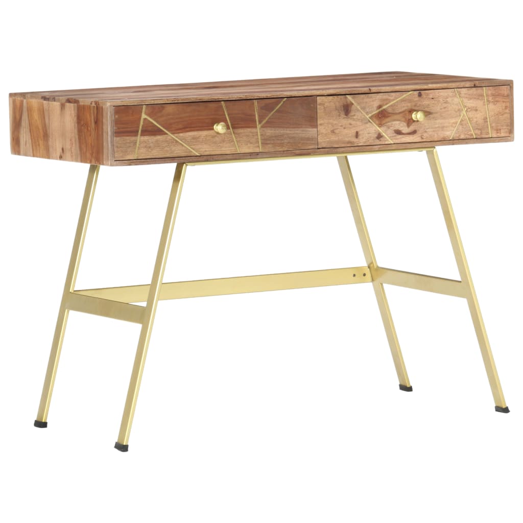 Scrivania con Cassetti 100x55x75 cm Legno Massello di Acacia - homemem39