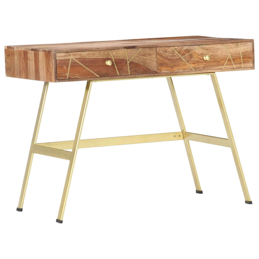 Scrivania con Cassetti 100x55x75 cm Legno Massello di Acacia - homemem39