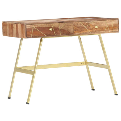 Scrivania con Cassetti 100x55x75 cm Legno Massello di Acacia - homemem39